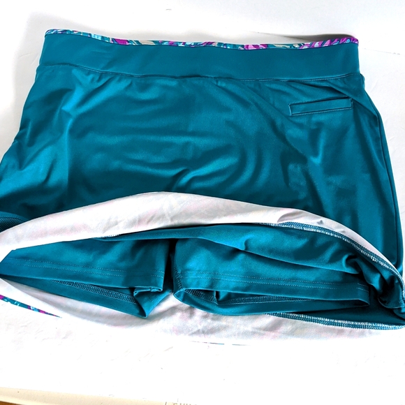 Pebble Beach Teal Purple Golf Skirt Skort Sz M NEW - Picture 9 of 12